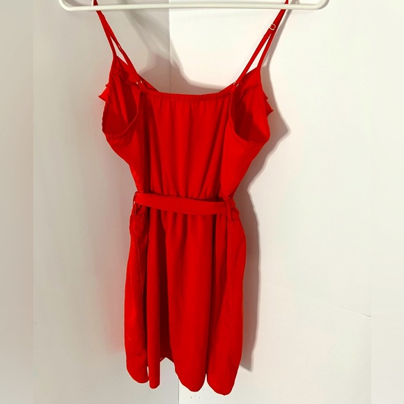 Lush belted Orange Sundress M - Picture 4 of 5